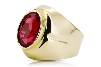 Aur galben 14K Rubin Inel Stil Vintage vrc296y